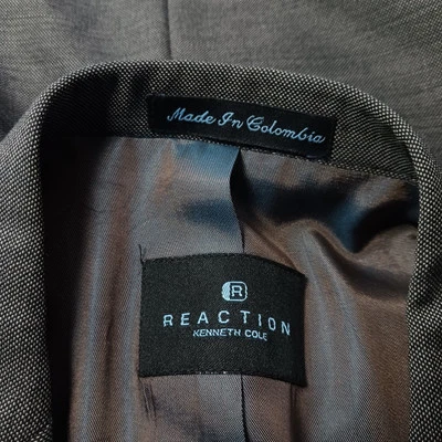 Blazer Kenneth Cole Reaction 100 % lana calce ajustado gris puntiagudo para hombre talla 40R Foto 1 de 4