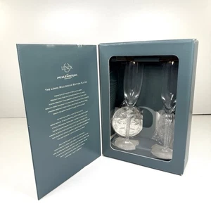 VINTAGE Lenox Millennium Edition Crystal Champagne Flutes Appx 9 3/8" - NEW! - Picture 1 of 7