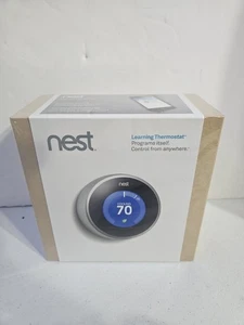 NEW SEALED Nest Learning Thermostat T200577 (2nd Generation) Stainless Steel - Picture 1 of 5