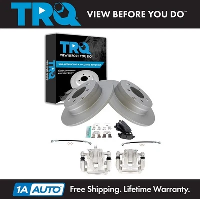 TRQ Rear Brake Pad & Rotor Kit Fits 2012-2017 Hyundai Azera 2011-2015 Kia Optima - Image 1 of 4