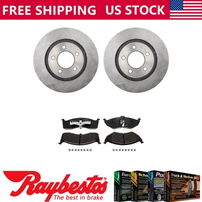 Rotores de freno delanteros + pastillas de freno metálicas para Chrysler Town & Country 1997-1999 Foto 1 de 4