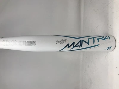 Bate de softbol lanzamiento rápido Rawlings Mantra+ Plus -11 32/21 USSSA usado 2023 blanco/azul Foto 1 de 4