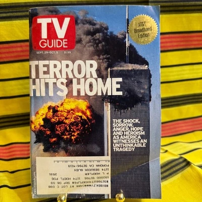 eptember 2001 TV Guide Terror Hits Home 9/11 Historic Edition NYC Twin Towers - Image 1 of 4