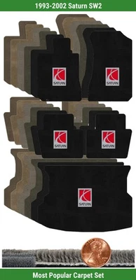 Juego de alfombrillas Ultimat personalizadas para Saturn SW2 1993-2002 con logotipo (5 piezas) #122B Foto 1 de 4