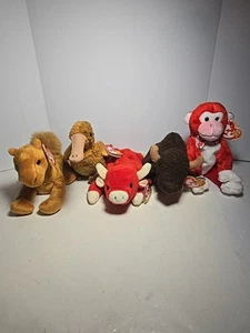 Ty Beanie Baby Lot NILES, BEAK, SNORT, ROAM AND VALENTINE - Picture 1 of 11