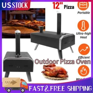 12 inch Pizza Oven pellet wood Freestanding Chimney charcoal Outdoor Garden US - Picture 1 of 11