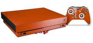 Skin Set for XBOX One X Solids Collection Burnt Orange