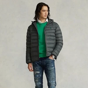 NWT Polo Ralph Lauren Lightweight Packable Water Repellent Hooded Puffer Jacket - Picture 1 of 16