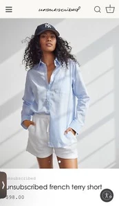 Women's Unsubscribed French Terry Shorts Size M White - Picture 1 of 4