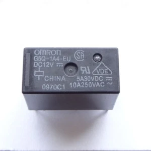1 relé bobina de 12 V, contacto 10A, alta capacidad SPST de Omron, G5Q-1A4-EU DC12 - Imagen 1 de 4