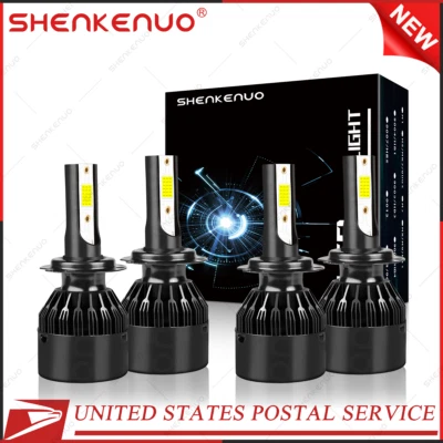 For Volvo S70 1998 1999 2000 4x H7 LED Headlights Bulbs High Low Beam Combo Kit - Изображение 1 из 4