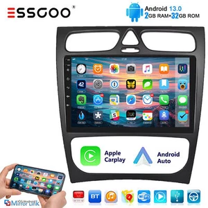 9" For Mercedes Benz C-Class W203 Android 13 Carplay Car Stereo Radio GPS NAV - Picture 1 of 16