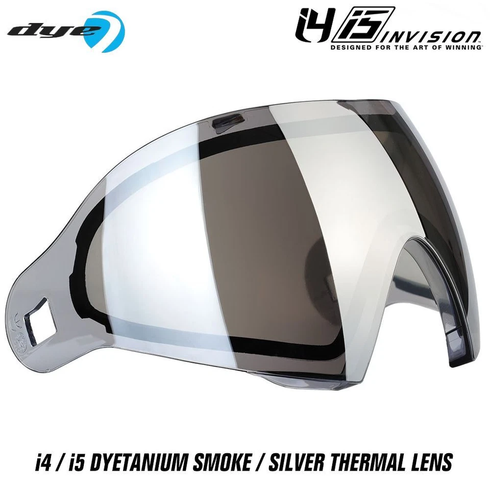 Dye 2013 I4 Paintball Goggles Thermal Lens - Dyetanium Smoke Silver 14244