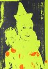 Ford Beckman, Neon Clown ( Grün Mit Orange), Siebdruck, Unterzeichnet Verso