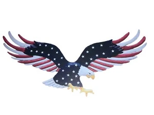 Red White Blue American Tin/ Metal  Eagle decor - Picture 1 of 4