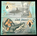 COOK ISLANDS 3 Dollars Polymer 2021 World Paper Money UNC Currency 