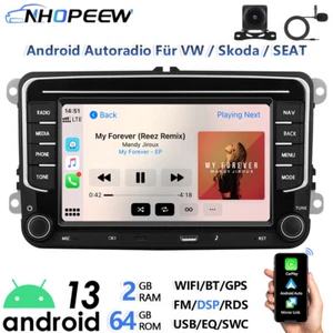 Carplay Type-C Android 13 Radio GPS Navi Für VW Golf 5 6 Polo T5 Touran Passat - Bild 1 von 14