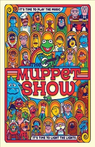 Walt Disney World Muppet Show Kermit Fozzie Miss Piggy NON GLOSSY Poster - Picture 1 of 4
