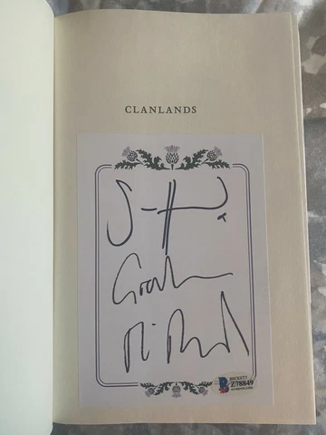 Sam Heughan signed autographed book Graham McTavish Clanlands Outlander COA Cover
