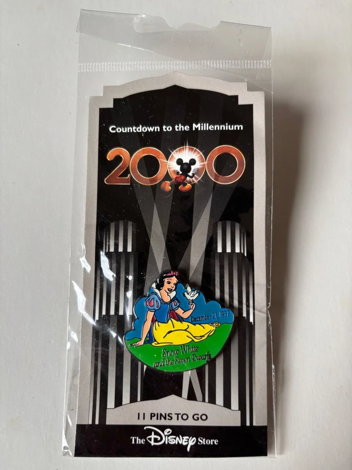 VTG Disney Countdown to the Millennium Snow White & the Seven Dwarfs Enamel Pin