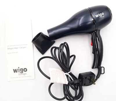 Wigo Europe Metal Blow Dryer WG5102BK Black Salon Quality 2 Speed 6 Heats 1400w - Image 1 of 4