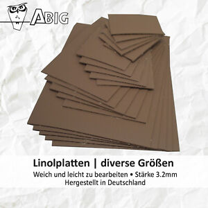 ABIG Linoleum-Platte, DIN A2 bis DIN A6, weich und leicht zu bearbeiten