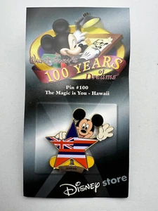 Disney Store 100 Years of Dreams Mickey America Star Flag State Pin #100 Hawaii - Bild 1 von 4