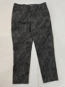 Gloria Vanderbilt Amanda Black Geometric Print Tapered Jeans Size 16 - Picture 1 of 10