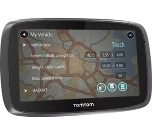 Used TomTom Trucker 6000 6" GPS Sat Nav Life Time Truck Maps - Afbeelding 1 van 1