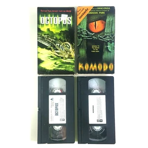 (2) VTG VHS Sci Fi B Movies Komodo & Octopus 1999 2000 Horror Thrillers EXUC! - Picture 1 of 5