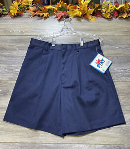 Uniform Shorts Size 18 Husky Boys (31” Waist) Blue Chino Pocket French Toast NEW