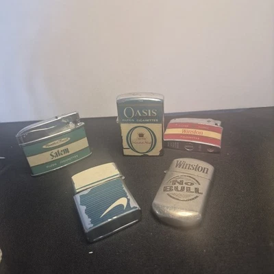 Lote de 5 encendedores de cigarrillos vintage leer Foto 1 de 4