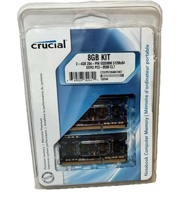 2 x Crucial PC3-8500 4 GB SO-DIMM 1066 MHz DDR3 SDRAM Memory (CT2KIT51264BC1067) - Picture 1 of 2