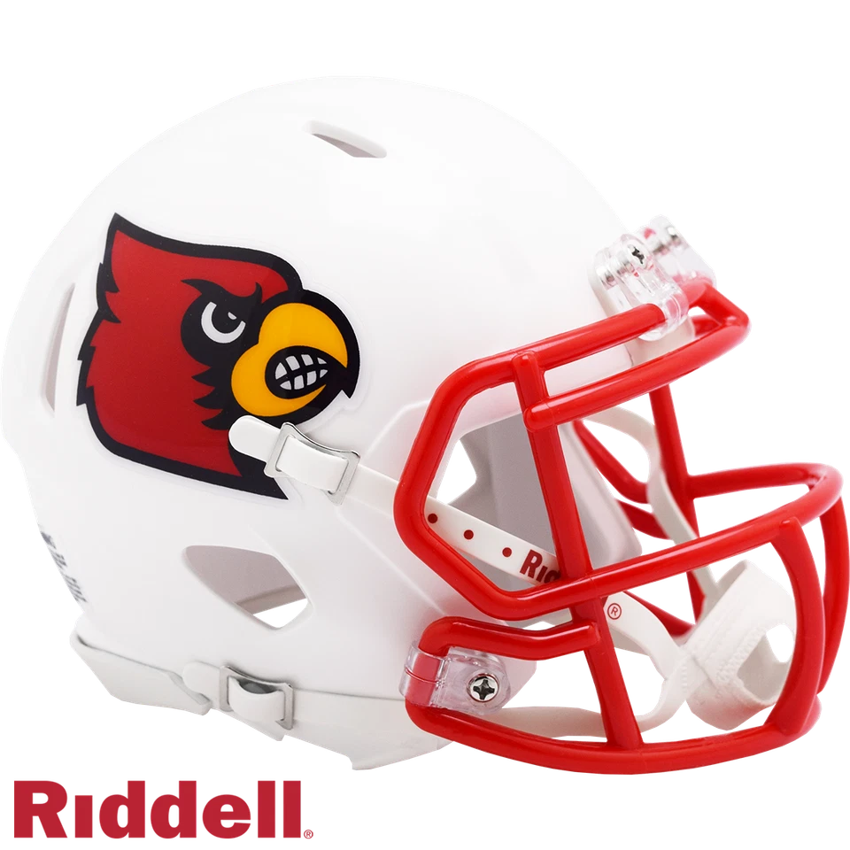 Louisville Cardinals Revolution SPEED Mini Football Helmet - in Riddell Box