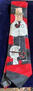 DILBERT & DOGBERT 100% Silk Tie Made In The U.S.A. DILBERT Software - Picture 1 of 5