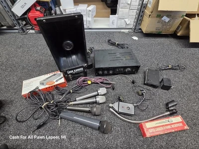 vintage pa system lone ranger speaker realistic amp microphone lot - Image 1 of 4