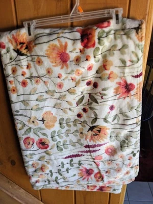 Fall Blossom Fleece Throw Blanket Gorgeous Fall Colors, Soft & Cozy 60" x 50" - Image 1 of 2