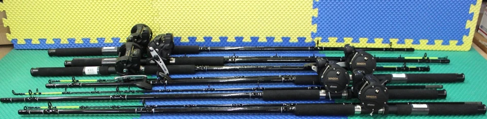 Okuma 9 Line Counter Trolling Combo Classic Pro Black Mooching Rod Cpm90ct- Ma45d