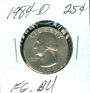 1984 D WASHINGTON QUARTER FINEST GRADE BU 99 CENTS SHIPPING * - Picture 1 of 2