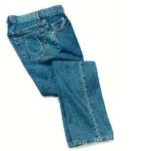 Studded Leatherrock Horseshoe Pocket Levi 505 Jeans -Custom Made-Sizes-Vintage - Picture 1 of 3