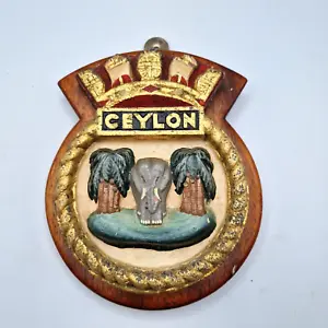 Vintage HMS CEYLON Wall Plaque - Picture 1 of 8