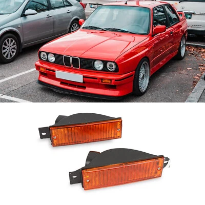 Ajuste BMW 3 Series E30 1988-1993 âmbar dianteiro lâmpada de seta esquerda/direita - Imagem 1 de 4