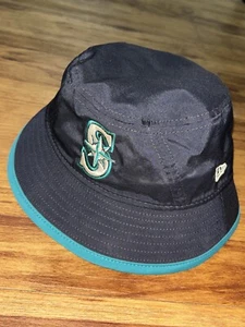 SEATTLE MARINERS Blue/Teal MLB Baseball Bucket Hat Fan Summer Sun Cap YOUTH SIZE - Picture 1 of 9