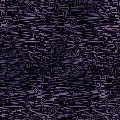 Laurel Burch Fiesta Horses Black Maze Purple Texture Fabric Y3414-3 By FQ 1/4 YD - Image 1 of 4
