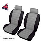DAEWOO ESPERO - Front PAIR of Grey/Black LEATHER LOOK Car Seat Covers