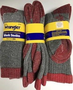 Calcetín de bota de lana merino Wrangler, L (se adapta a zapatos de hombre 9-13), 6 pares, envío gratuito - Imagen 1 de 1