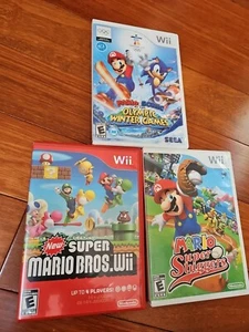Super Mario Bros Wii Hülle Olympic Slugger nur Anleitung OHNE SPIEL leer Ersatz - Bild 1 von 5