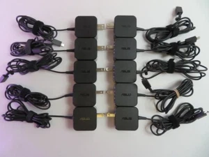 LOT OF 10 ASUS CHROMEBOOK CHARGERS, MODELS AD2055320 & ADP-24EW, 12V/2A/24W - Picture 1 of 5
