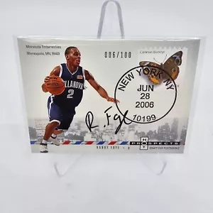 Sellos de matasellos Fleer Hot Prospects Draft Day 2006-07 Randy Foye/100 #DD-RF - Imagen 1 de 4