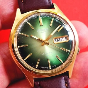 Seiko Automatic Watch Rare Vintage Green Dial 7009-8029 Cal 7009 Mens - Picture 1 of 13